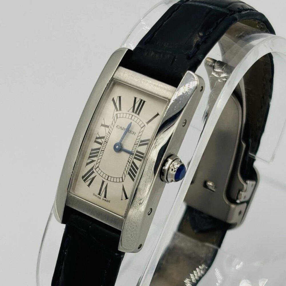 Vintage Cartier Tank Americaine (dark navy strap)